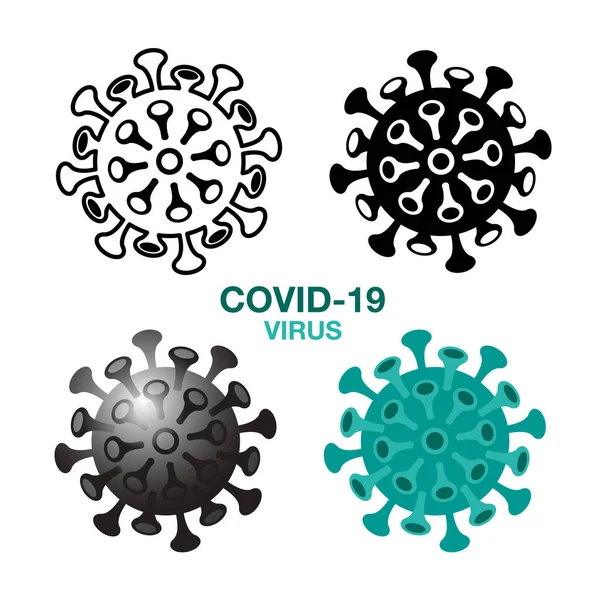 Icono Covid Sign Symbol Vector Illustration Logo Design Organización Mundial — Vector de stock