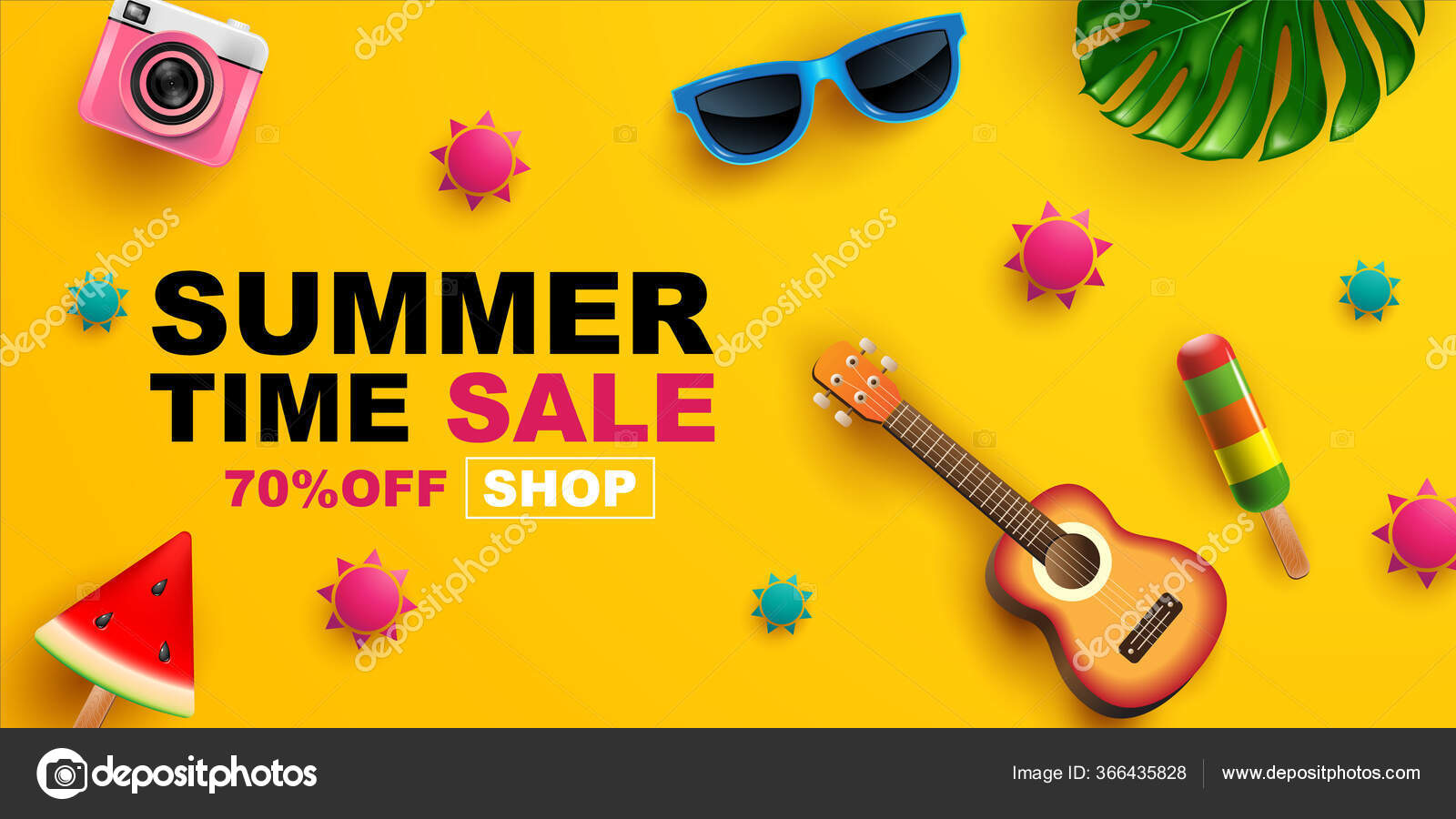 Summer Sale Desain Tata Letak Banner Poster Desain Templat Ilustrasi Stok Vektor C Pacharada