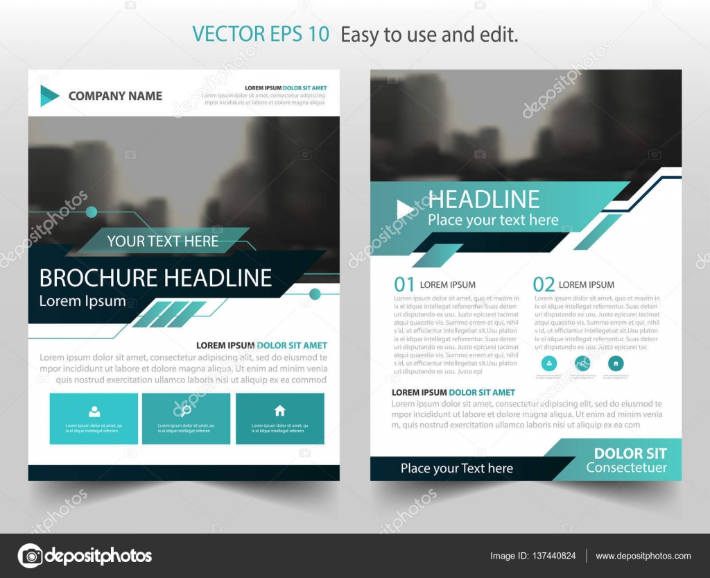 blue black technology annual report brochure flyer design template technology company flyer