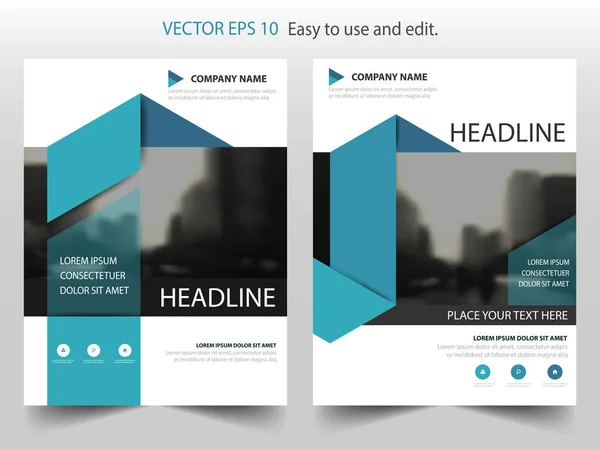 Kék címkés brosúra vektor éves jelentés betegtájékoztató szórólap sablon design, könyvborító layout tervezés, absztrakt üzleti bemutató sablon, A4-es méretű kialakítás — Stock Vector