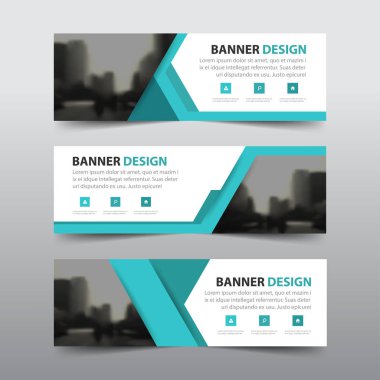 Mavi soyut üçgen kurumsal iş banner şablon, iş afiş düzen şablonu düz tasarım reklam yatay ayarla, Web sitesi tasarımı için arka kapak üstbilgi arka planı temizle