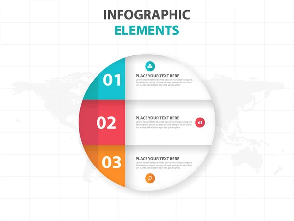 Abstrakt cirkel affärer Infographics element, presentation mallen platt design vektor illustration för webbdesign marknadsföring reklam — Stock vektor