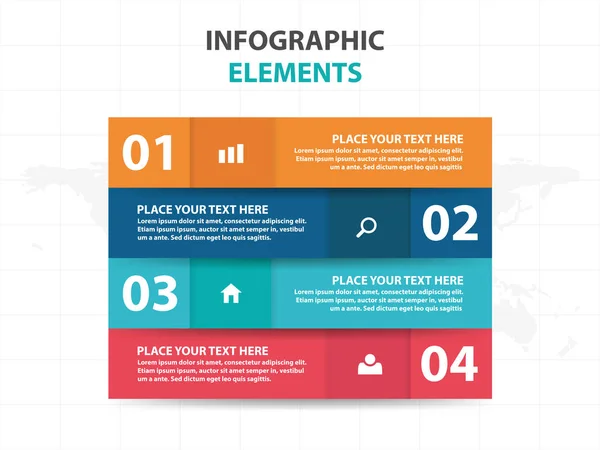 Renkli etiket iş Infographics elemanları, sunu şablonu düz tasarım vektör çizim reklam pazarlama web tasarım için soyut — Stok Vektör