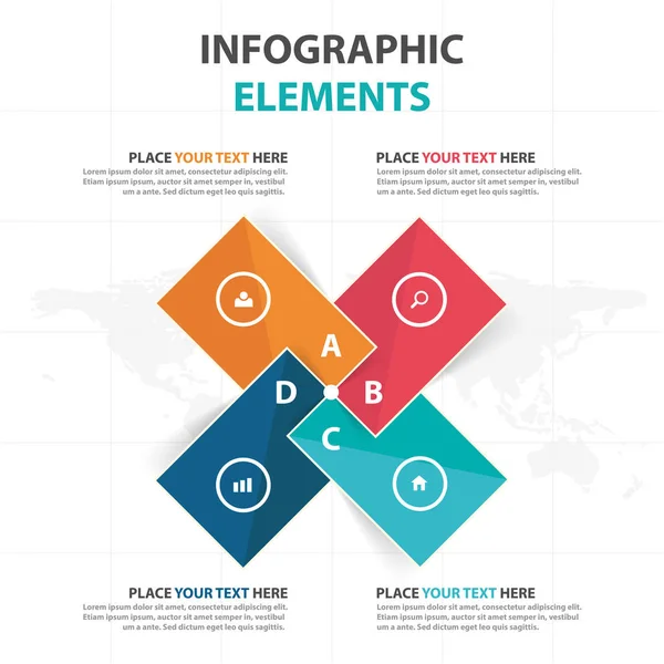 Abstrakte bunte Dreieck Business-Infografik Elemente, Präsentationsvorlage flache Design-Vektor-Illustration für Web-Design-Marketing-Werbung — Stockvektor