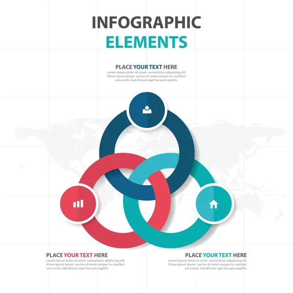 Abstrakte bunte Kreis Business-Infografik Elemente, Präsentationsvorlage flache Design-Vektor-Illustration für Web-Design-Marketing-Werbung — Stockvektor