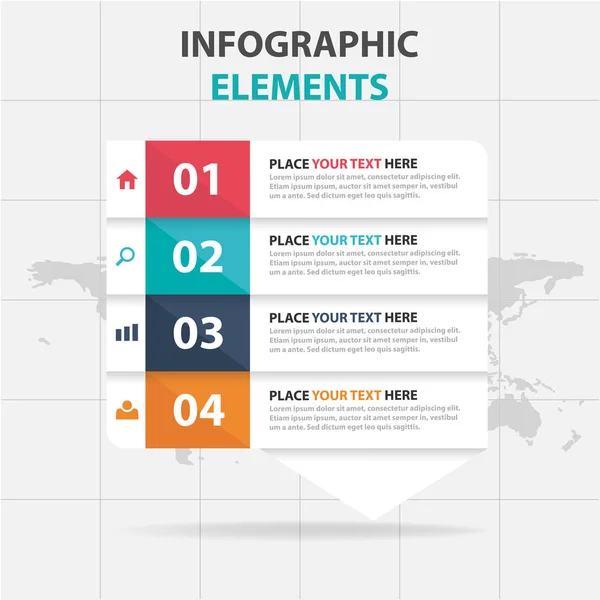 Abstrato colorido rótulo negócio Infográficos elementos, apresentação modelo plana design vetor ilustração para web design marketing publicidade — Vetor de Stock