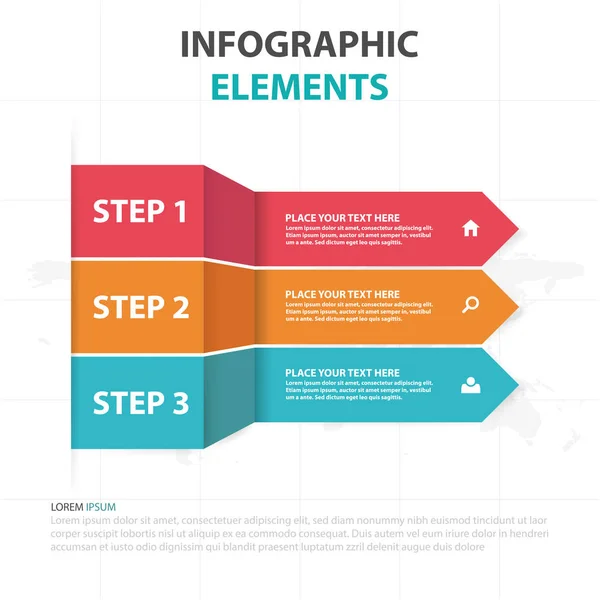 Абстрактні барвисті стрілочки бізнес інфографіки елементи, шаблон презентації плоский дизайн Векторні ілюстрації для веб-дизайну маркетингової реклами — стоковий вектор
