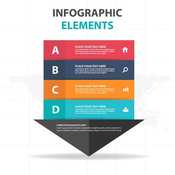 Abstrato colorido seta negócio timeline Infográficos elementos, apresentação modelo plana design vetor ilustração para web design marketing publicidade — Vetor de Stock