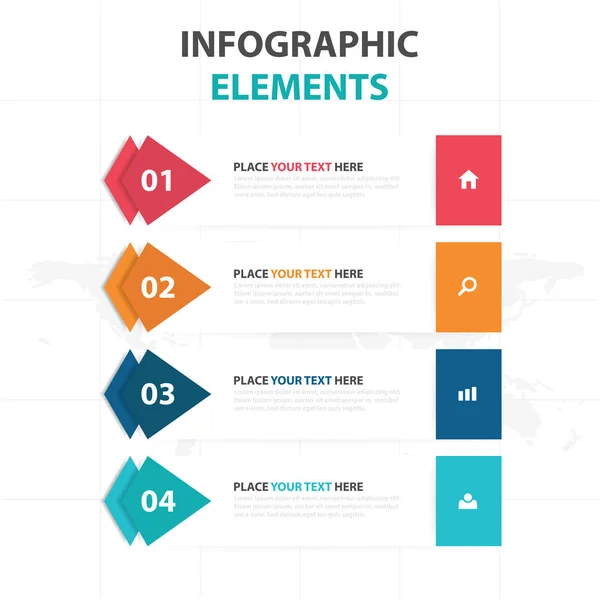 Línea de tiempo de negocio de flecha colorida abstracta Elementos de infografía, plantilla de presentación ilustración de vectores de diseño plano para publicidad de marketing de diseño web — Archivo Imágenes Vectoriales