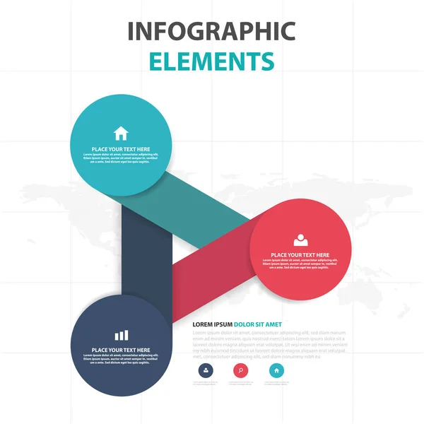 Renkli üçgen iş zaman çizelgesi Infographics elemanları, sunu şablonu düz tasarım vektör çizim reklam pazarlama web tasarım için soyut — Stok Vektör