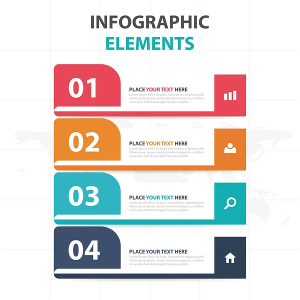 Étiquette colorée abstraite chronologie des affaires éléments d'infographie, modèle de présentation illustration vectorielle de conception plate pour la publicité de marketing de conception de site Web — Image vectorielle