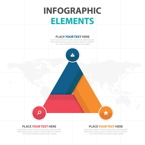 Abstrakte bunte Dreieck Business Timeline Infografik Elemente, Präsentationsvorlage flache Design Vektor Illustration für Web-Design-Marketing-Werbung — Stockvektor