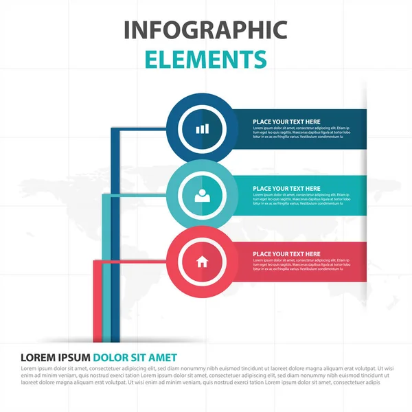 Abstrato colorido círculo negócio Infográficos elementos, apresentação modelo plana design vetor ilustração para web design marketing publicidade — Vetor de Stock
