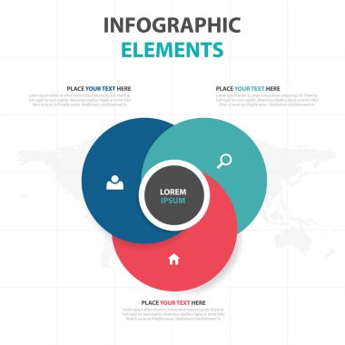 Renkli daire iş zaman çizelgesi Infographics elemanları, sunu şablonu düz tasarım vektör çizim reklam pazarlama web tasarım için soyut