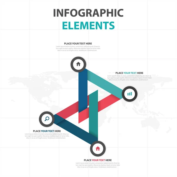 Abstrato colorido triângulo negócio timeline Infográficos elementos, apresentação modelo plana design vetor ilustração para web design marketing publicidade — Vetor de Stock