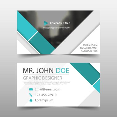 Yeşil soyut kurumsal kartvizit, isim kartı şablonu, yatay basit temiz düzeni tasarım şablonu 