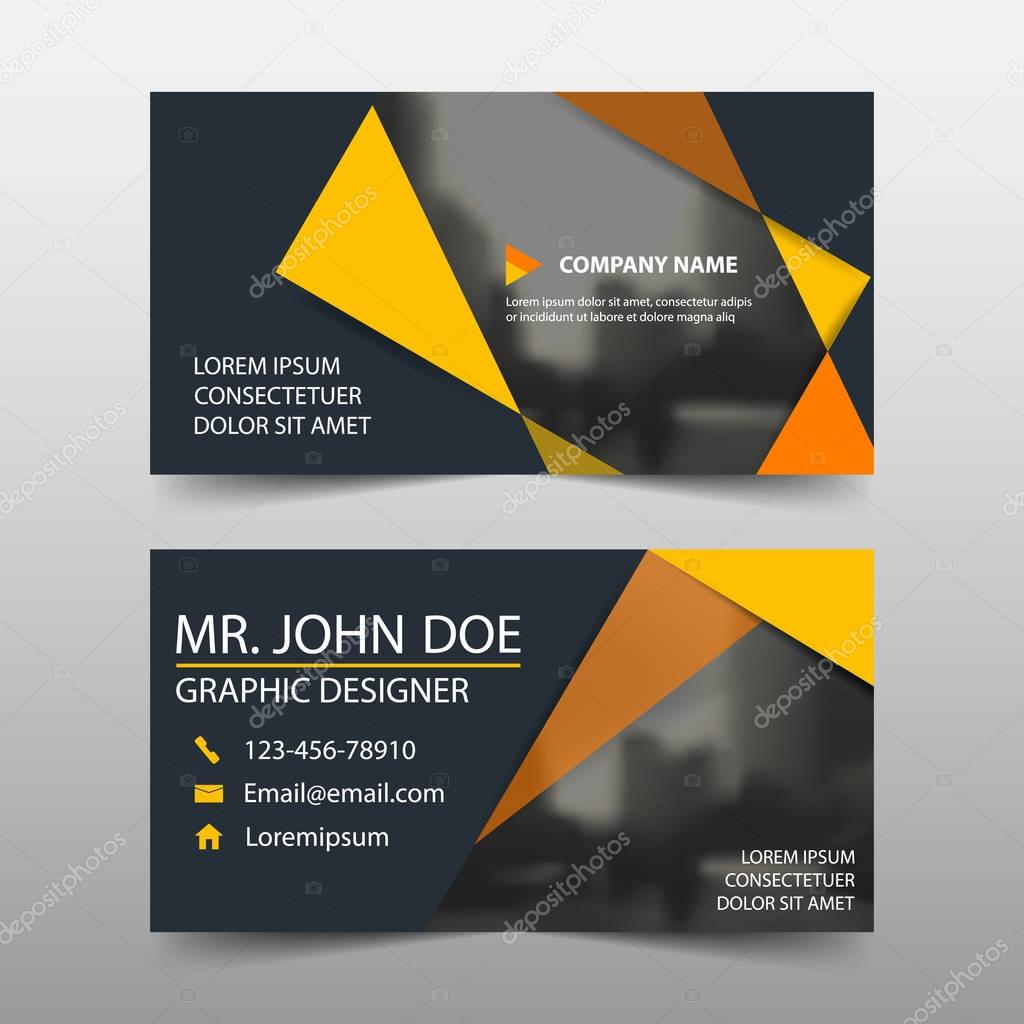 Orange corporate business card, name card template ,horizontal simple clean layout design template , Business banner template for website