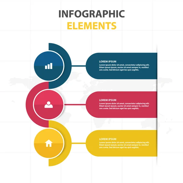 비즈니스 Infographic 일정 프로세스 템플릿, 화려한 배너 — 스톡 벡터