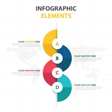 İş Infographic zaman çizelgesi işlem şablonu, renkli afiş metin kutusu desgin sunu, sunum için iş akışı diyagramı çizmek için