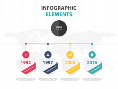 İş Infographic zaman çizelgesi işlem şablonu, renkli afiş metin kutusu desgin sunu, sunum için iş akışı diyagramı çizmek için