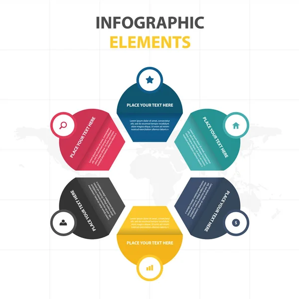 Business-Infografik Timeline Prozess Vorlage, bunte Banner Textfeld Desgin für die Präsentation, Präsentation für Workflow-Diagramm-Design — Stockvektor