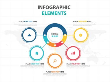İş Infographic zaman çizelgesi işlem şablonu, renkli afiş metin kutusu desgin sunu, sunum için iş akışı diyagramı çizmek için