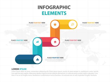 İş Infographic zaman çizelgesi işlem şablonu, renkli afiş metin kutusu desgin sunu, sunum için iş akışı diyagramı çizmek için
