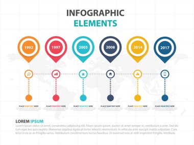 İş Infographic zaman çizelgesi işlem şablonu, renkli afiş metin kutusu desgin sunu, sunum için iş akışı diyagramı çizmek için