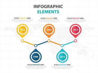 İş Infographic zaman çizelgesi işlem şablonu, renkli afiş metin kutusu desgin sunu, sunum için iş akışı diyagramı çizmek için