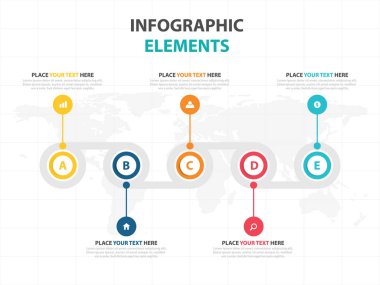 İş Infographic zaman çizelgesi işlem şablonu, renkli afiş metin kutusu desgin sunu, sunum için iş akışı diyagramı çizmek için
