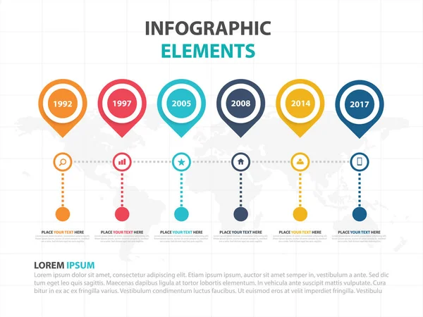 İş Infographic zaman çizelgesi işlem şablonu, renkli afiş metin kutusu desgin sunu, sunum için iş akışı diyagramı çizmek için