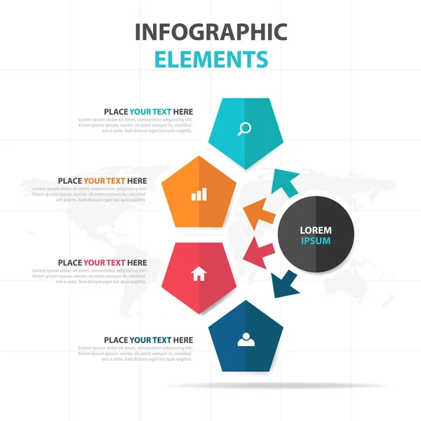 Business-Infografik Timeline Prozess Vorlage, bunte Banner Textfeld Desgin für die Präsentation, Präsentation für Workflow-Diagramm-Design — Stockvektor