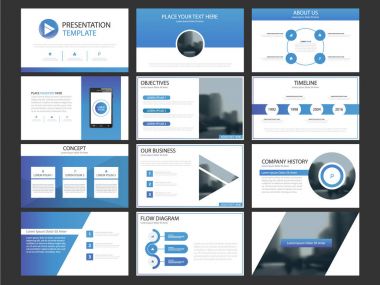 İş tanıtımı Infographic öğeleri şablon kümesi, yıllık rapor kurumsal yatay broşür tasarım şablonu
