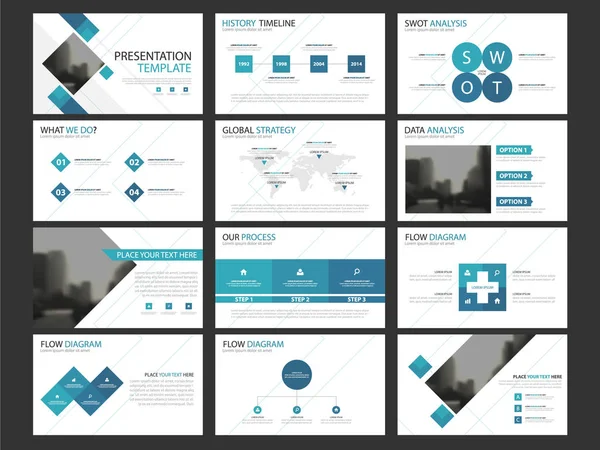 İş tanıtımı Infographic öğeleri şablon kümesi, yıllık rapor kurumsal yatay broşür tasarım şablonu