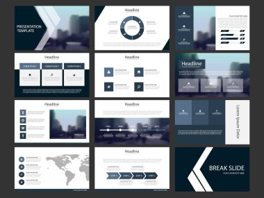 Mor soyut sunu şablonları, yıllık rapor broşür el ilanı broşür reklam banner şablon pazarlama ayarla Infographic öğeleri düz tasarım şablonu