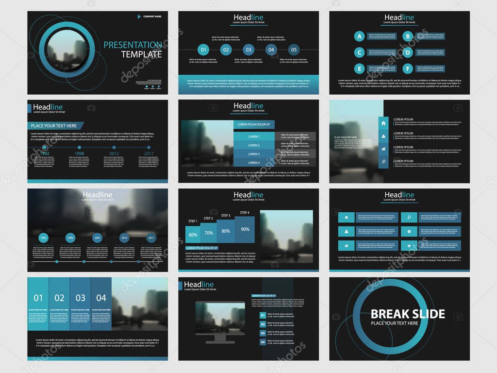 Infographic elements template flat design set for annual report brochure flyer leaflet marketing advertising banner template