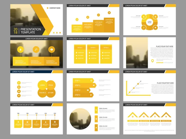Bundle Infografik Elemente Präsentationsvorlage Geschäftsbericht Broschüre Broschüre Werbeflyer Werbebanner — Stockvektor