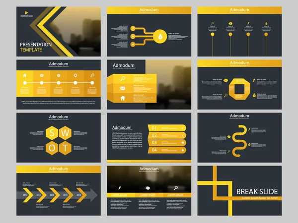 Bunt Infographic Element Presentationsmall Broschyr Reklam Reklamblad Broschyr Business Årsredovisning — Stock vektor