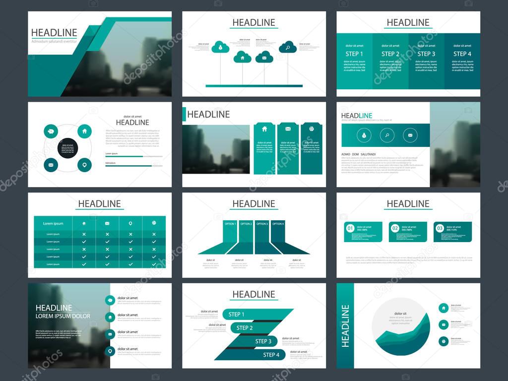 Bundle infographic elements presentation template. business annual report, brochure, leaflet, advertising flyer, corporate marketing banner