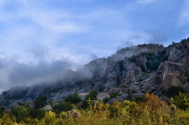Demerdzhi bulutlar. Crimea