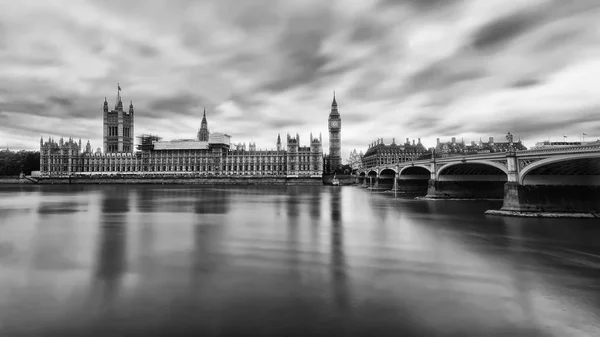 The Palace of Westminster and Big Ben, B+W