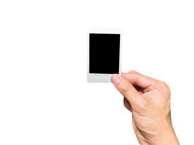 el tutma boş fotoğraf çerçevesi