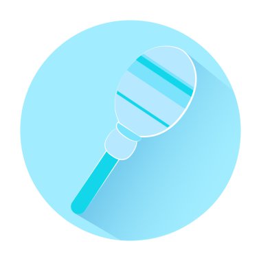 Çocuk çıngırak düz tarzı. Simge. Vektör çizim.