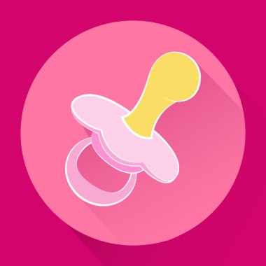 Simge bebek emzik. Düz stil vektör çizim.