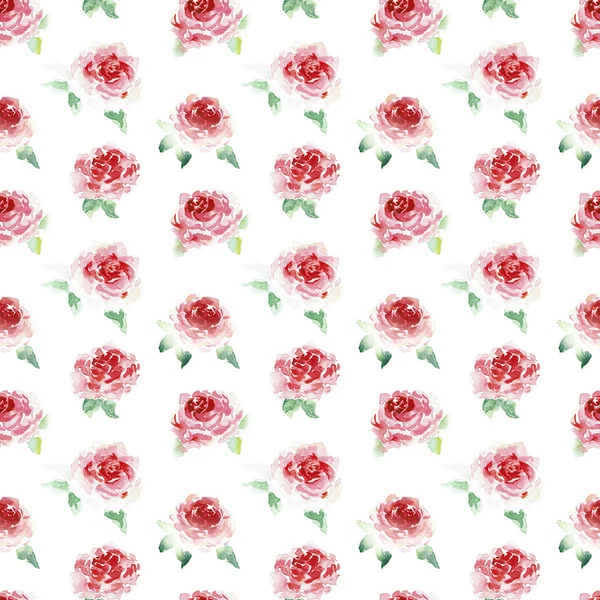 Seamless pattern with roses. Hand drawn watercolor. Watercolor Roses. — Stockfoto
