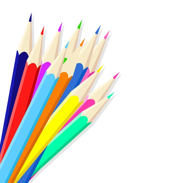 A minta színes ceruza. Gyermek világos minta. — Stock Vector