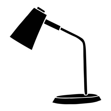 Beyaz arka plan üzerinde izole masa lambası. Vektör çizim bir kroki tarzı.