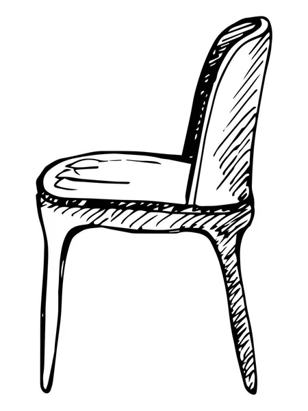 椅子。白い背景で隔離のスケッチ。ベクトル図. — ストックベクタ