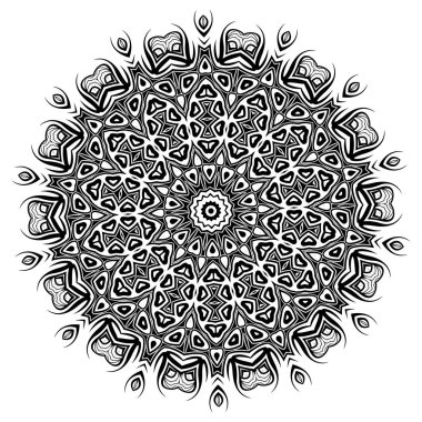 Mandala. Etnik dekoratif öğeler. Vintage dekoratif öğeler. Oryantal desen illüstrasyon. Islam, Arapça, Hint, Türk, pakistan Çin Osmanlı motifleri
