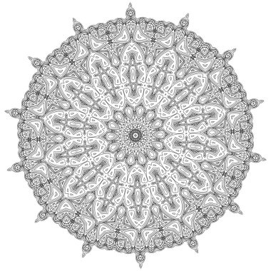 Mandala. Etnik dekoratif öğeler. Vintage dekoratif öğeler. Oryantal desen illüstrasyon. Islam, Arapça, Hint, Türk, pakistan Çin Osmanlı motifleri